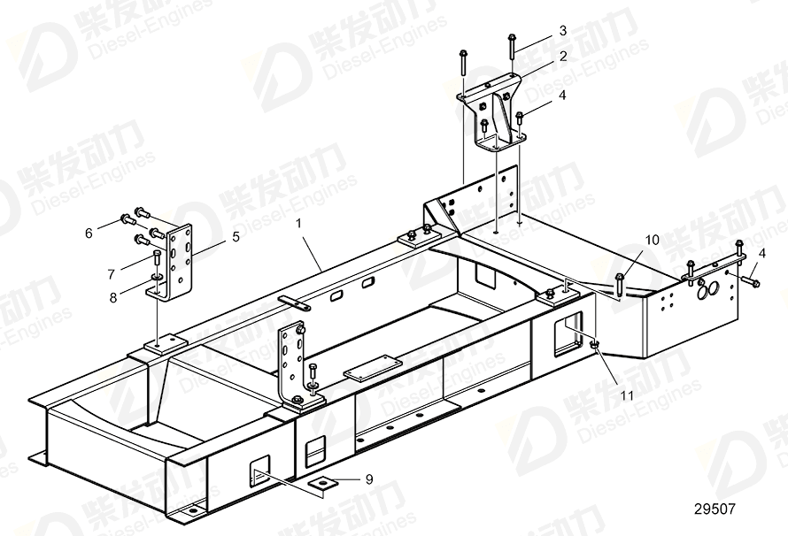 volvo penta Bracket 22248556 Drawing volvo penta Bracket 22248556 Drawing